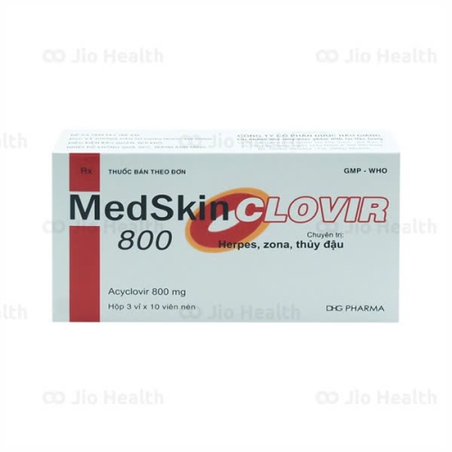 Medskin Acyclovir 800mg Dhg (T/120H/30v) (HỘP)