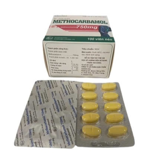 Methocarbamol 750mg Khapharco (H/100v) (HỘP)