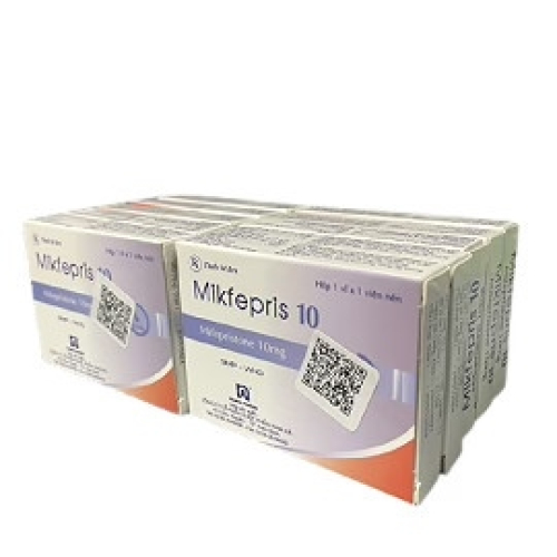 Mikfepris Mifepriston 10mg Nam Hà (Lốc/10h/1v) (HỘP)