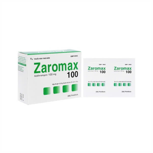 Zaromax Azithromycin 100mg Dhg (T/144H/24gói) (HỘP)