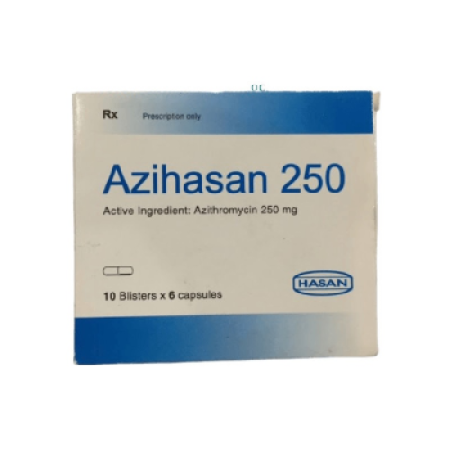 Azihasan Azithromycin 250mg Hasan (H/60v) (HỘP)