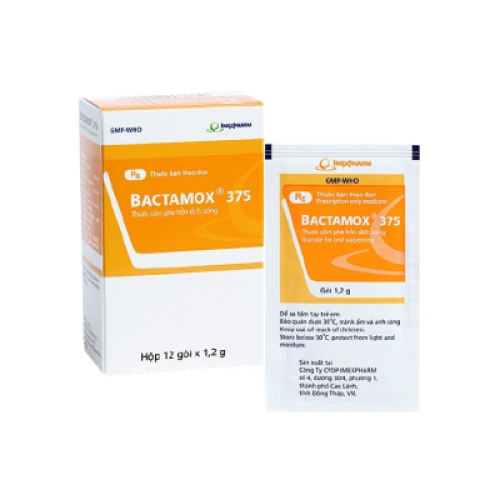 Bactamox 375mg Imexpharm (H/12g/1.2gr)(TT) (HỘP)