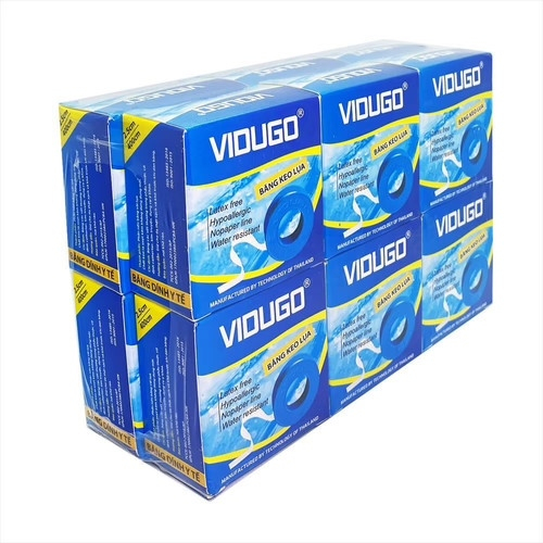 Băng Keo Lụa Vidugo 2.5cmx4m (Lốc/12 Cuộn) (LỐC)