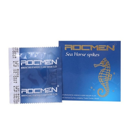 Bao Cao Su Rocmen Dotted Xanh Sea House Spikes Gai Medevice 3s (T/45HL/30HN/3cái) (HỘP NHỎ)