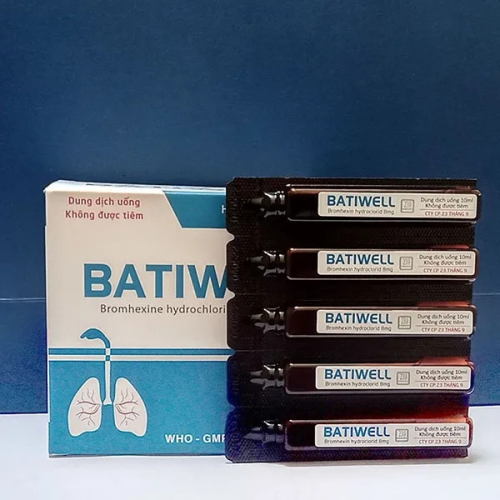 Batiwell 3/2 (bromhexin 8mg/10ml)(H/20ống/10ml) (HỘP)
