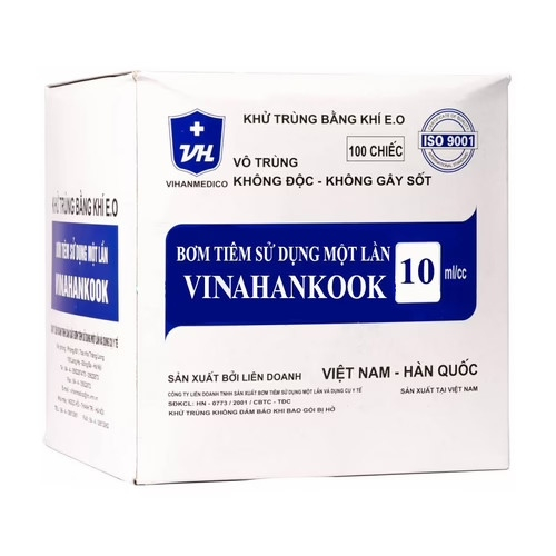 Bơm Tiêm 10cc Vinahankook (H/100c) (HỘP)