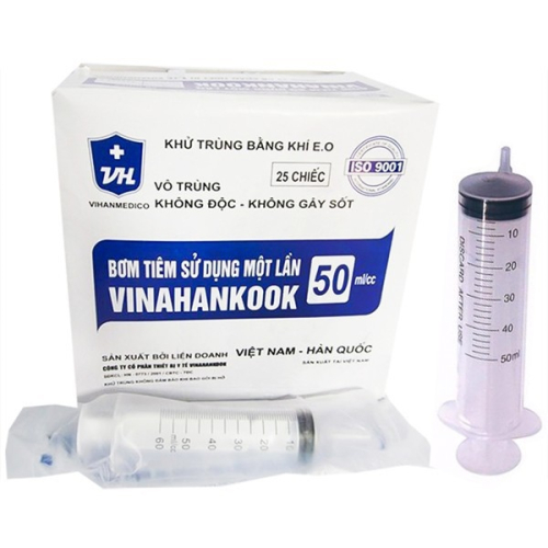 Bơm tiêm 50cc Ăn Vinahancook H/25 cây(TT) (HỘP)