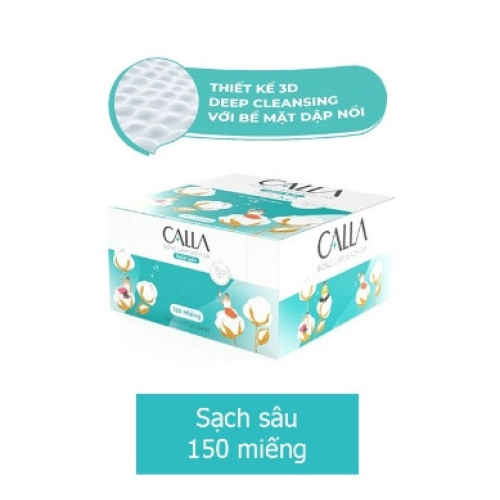 Bông làm sạch da Calla Sạch Sâu 150 miếng/hộp
