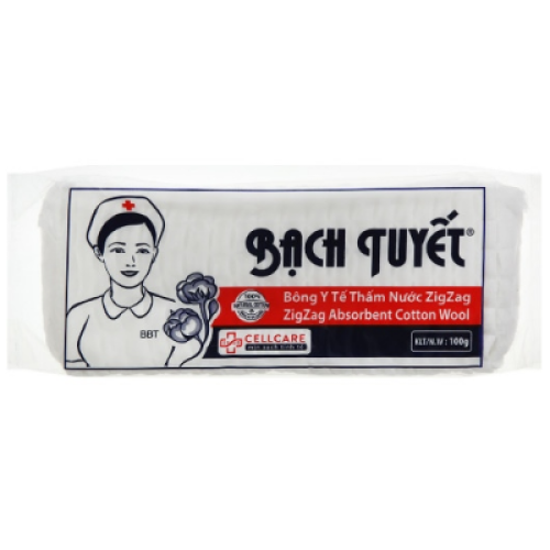 Bông Y tế Bạch Tuyết ZigZag 100gr - M (BỊCH)