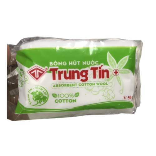 Bông Y Tế Trung Tín 50g (Xanh lá) (BỊCH)