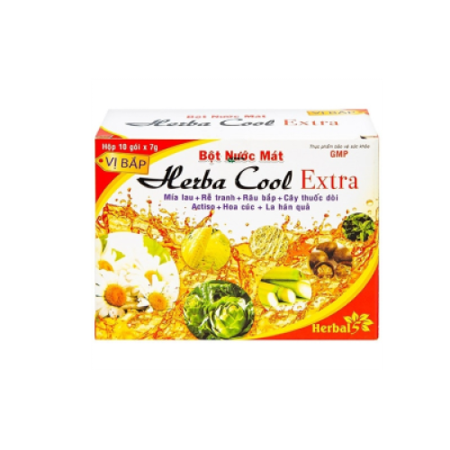 Bột Nước Mát Herba Cool Extra Herbal (T/84H/10g) ( vi bắp)(TT) (HỘP)