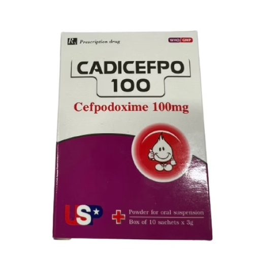 Cadicefpo (Cefpodoxime 100mg) Usp (H/14g/3gr) (HỘP)