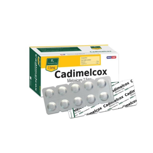Cadimelcox Meloxicam 7.5mg Usp (H/100v) (Hộp 10 vỉ x 10 viên)