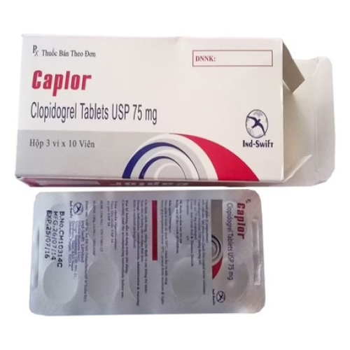 Caplor Clopidrogel 75mg Ind-Swift (H/30v) (HỘP)