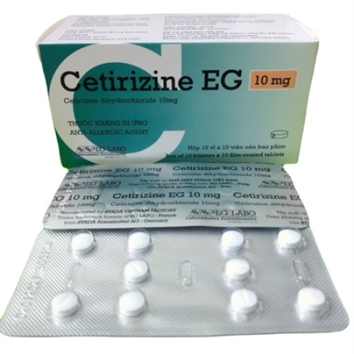 Cetirizine Eg 10mg EG LABO (H/100v) (HỘP)