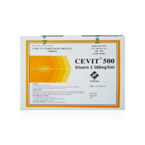 Cevit 500 Vitamin C 500mg/5ml Vidipha (H/100o/5ml) (HỘP)