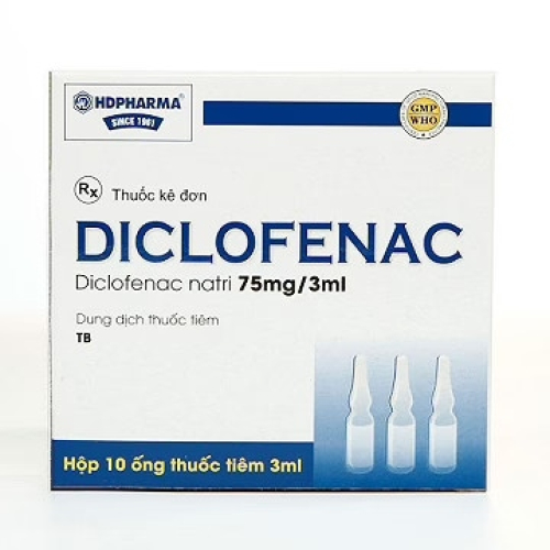 Diclofenac 75mg/3ml Hd Pharma (H/10o/3ml) (HỘP)