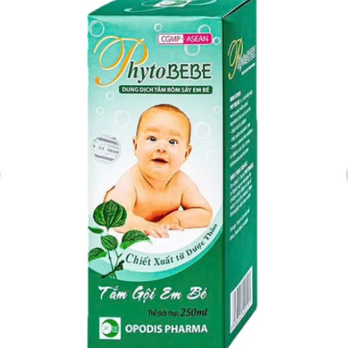 Dung dịch tắm rôm sẩy trẻ em phytobebe opodis pharma (h/250ml) (CHAI)