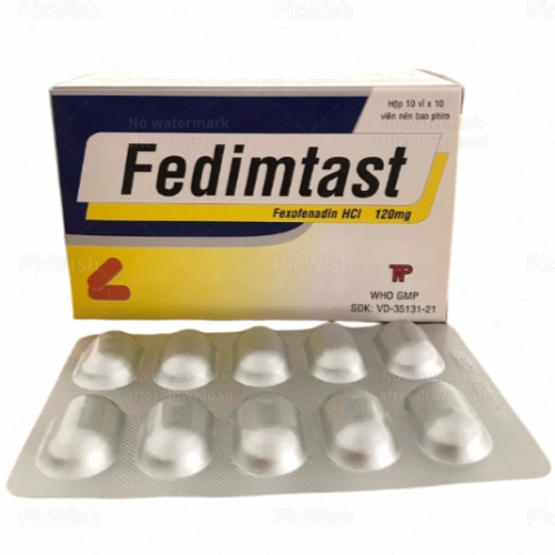 Fedimtast Fexofenadine 120mg Thành Nam(T/64H/100v)* (HỘP)