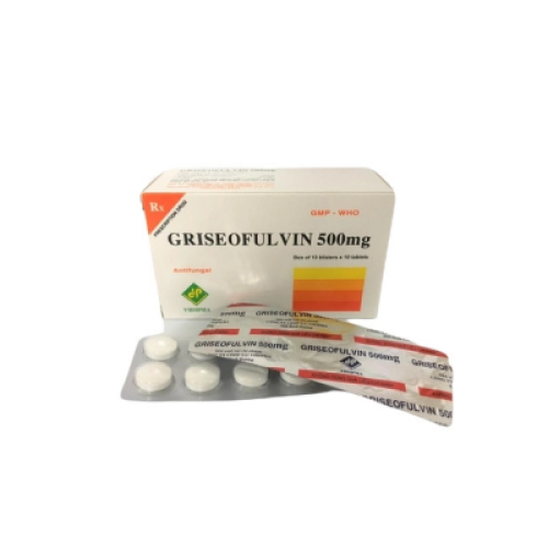 Griseofulvin 500mg Vidipha (H/100v) (HỘP)