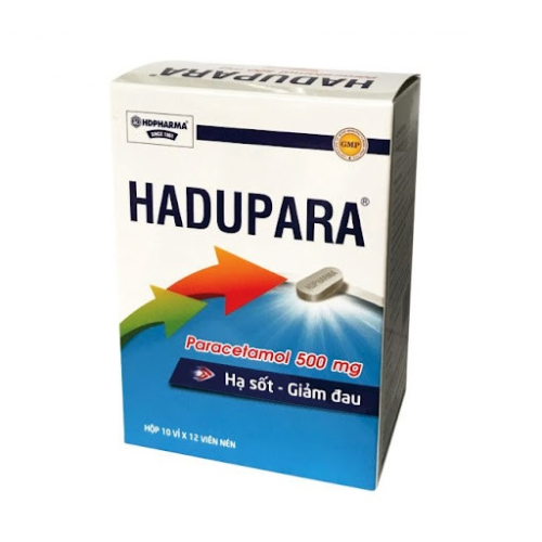 Hadupara Paracetamol 500mg Hd Pharma (T/72H/120V)* (HỘP)