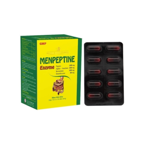Menpeptin Enzyme Mediphar (H/100v) (HỘP)