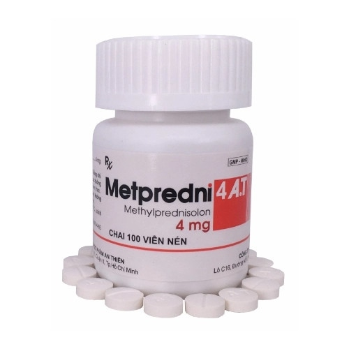 Metpredni A.T Methylprednisolon 4mg An Thiên (C/100v) (CHAI)