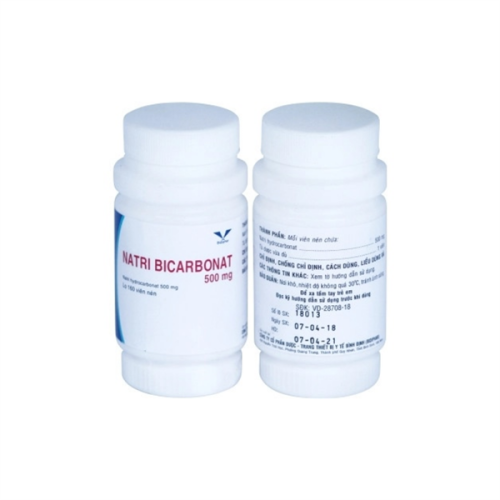 Natri Bicarbonat 500mg Bidiphar (C/160v) (CHAI)