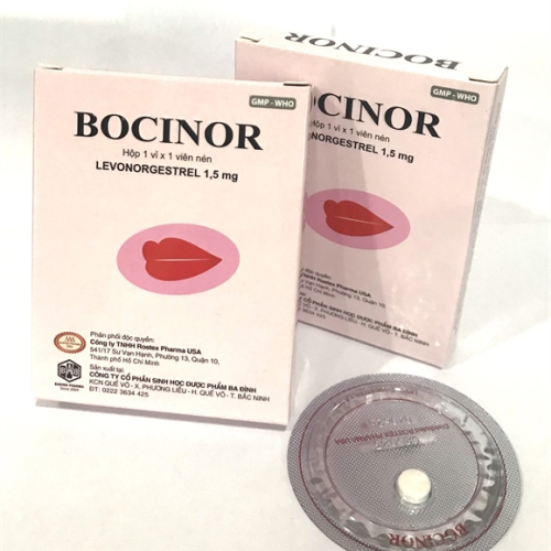 Ngừa Bocinor Levonorgestrel 1.5mg Ba Đình (Lốc/10h/1v) (LỐC)