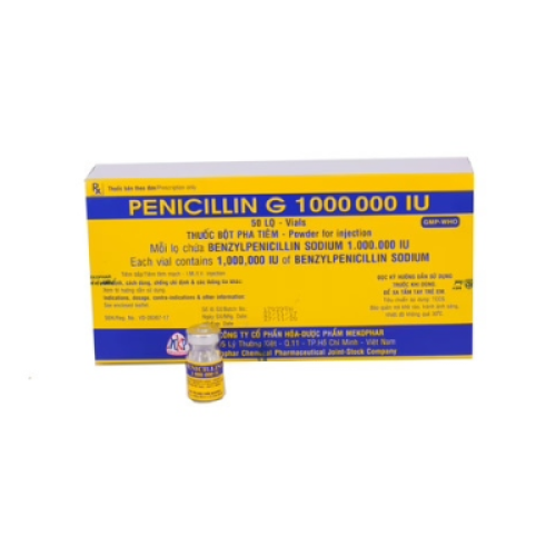Penicillin G 1.000.000iu/Ml Mekophar (H/50 Lọ) (HỘP)