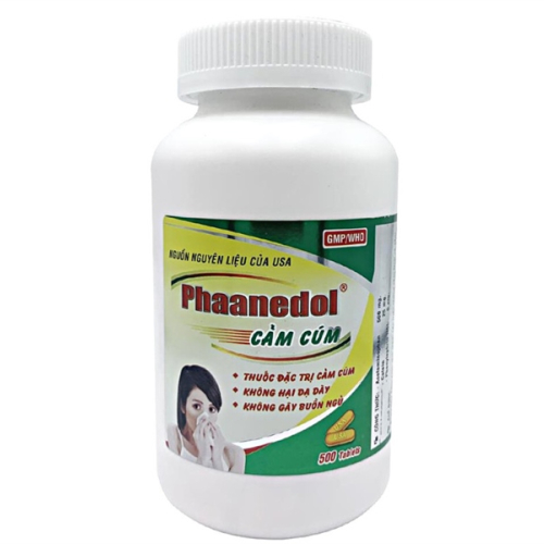 Phaanedol Cảm Cúm Usa-Nic Pharma (C/500v) (CHAI)