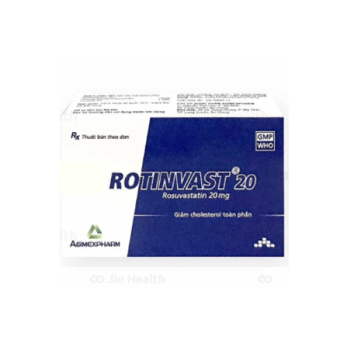 Rotinvast Rosuvastatin 20 Agimexpharm (H/30v) (HỘP)