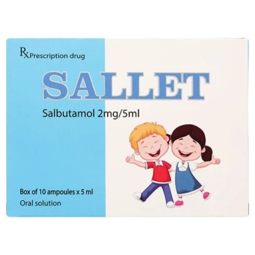 Sallet Salbutamol 2mg/5ml Hà Nam (H/10o/5ml) (HỘP)