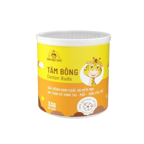 Tăm bông trẻ em BBT 336 que/hộp tròn