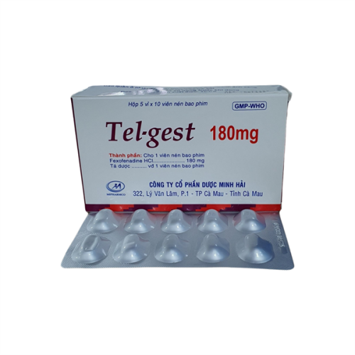 Tel_gest (Fexofenadin 180mg) Minh Hải vỉ nhôm (T/120H/50v)(TT)* (HỘP)