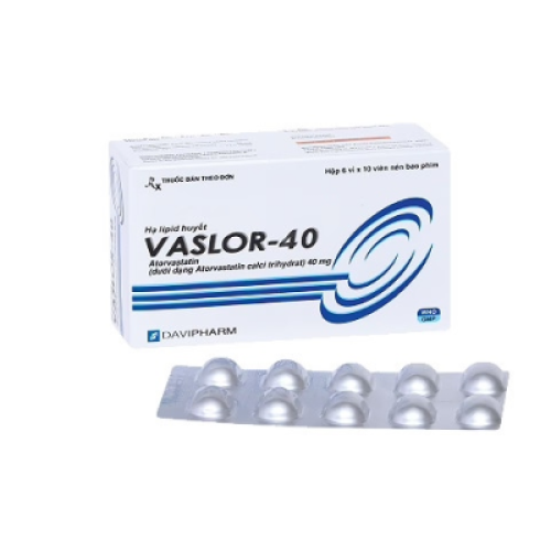 Vaslor Atorvastatin 40 Davipharm (H/60v) (HỘP)