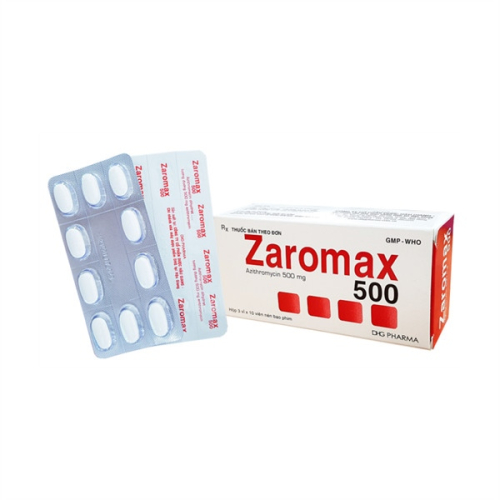 Zaromax (Azithromycin 500mg) Dhg (T/216H/30v) (HỘP)