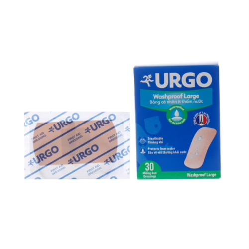 Băng Cá Nhân Ít Thấm Nước Urgo Washproof Lagre (H/30m) (HỘP)