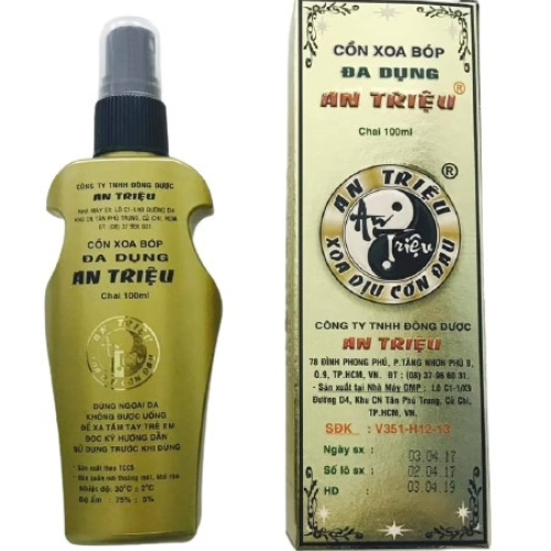 Cồn Xoa Bóp Đa Dụng An Triệu (C/100ml)(Xịt) (CHAI)