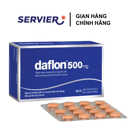 Daflon 500mg Servier (H/60v) (HỘP)