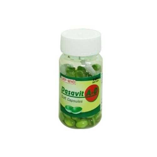 Dasavit A+D Soft Capsules Nic Pharma ( C/100v ) (Chai 100 viên)