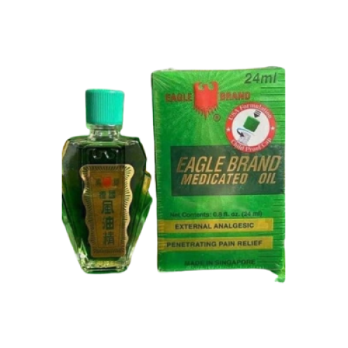 Dầu Gió Xanh Con Ó Mỹ Eagle Brand Medicated Oil 24ml(LỐC 14C)(2 NẮP) (CHAI)