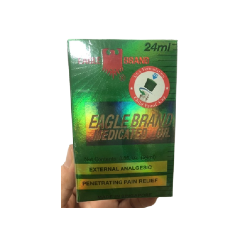 Dầu Gió Xanh Con Ó Mỹ Eagle Brand Medicated Oil 24ml(THƯỜNG 1)(2 NẮP) (CHAI)
