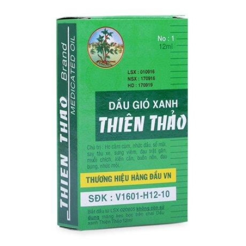 Dầu Gió Xanh Thiên Thảo (H/12c/12ml) (CHAI)
