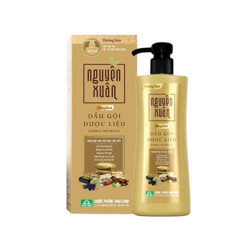 Dầu Gội Dược Liệu Nguyên Xuân Bồng Bềnh Có Vòi Hoa Linh (C/250ml) (CHAI)