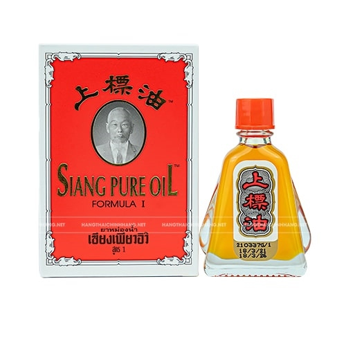 Dầu Thái Đỏ Siang Pure Oil (Lốc/12c/3ml) (Nhỏ)(Thái Chữ Việt) (LỐC)