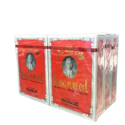 Dầu Thái Đỏ Siang Pure Oil (Lốc/6c/7ml) (Lớn)(THÁI CHỮ VIỆT) (LỐC)