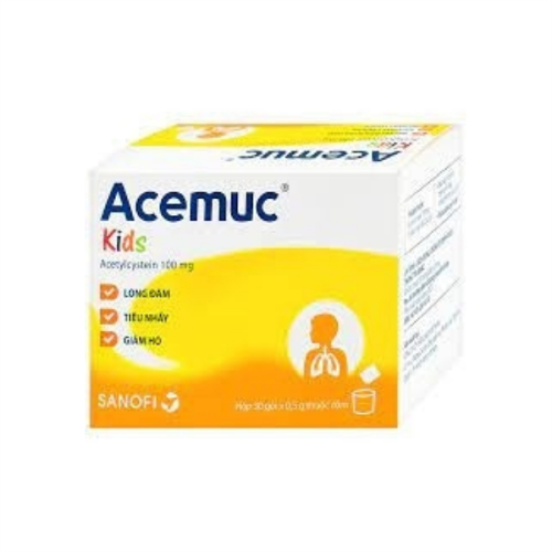 Acemuc 100mg Kids Sanofi (H/30gói) (HỘP)