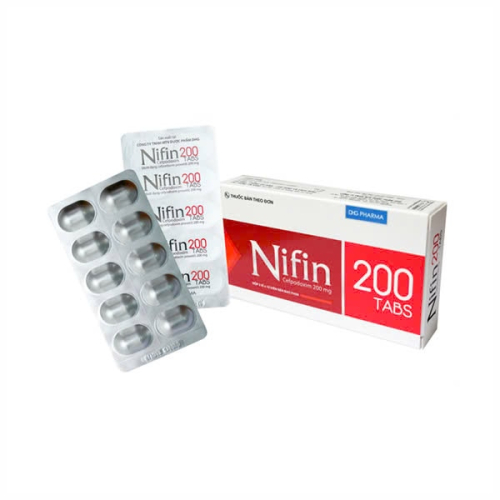 Nifin 200 Tabs (Cefpodoxime 200mg) Dhg (T/120H/20v) (HỘP)