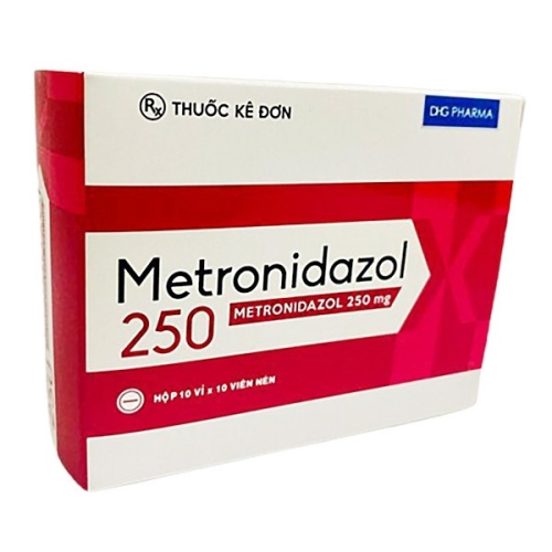 Metronidazol 250mg Dhg (T/120H/100v) (HỘP)